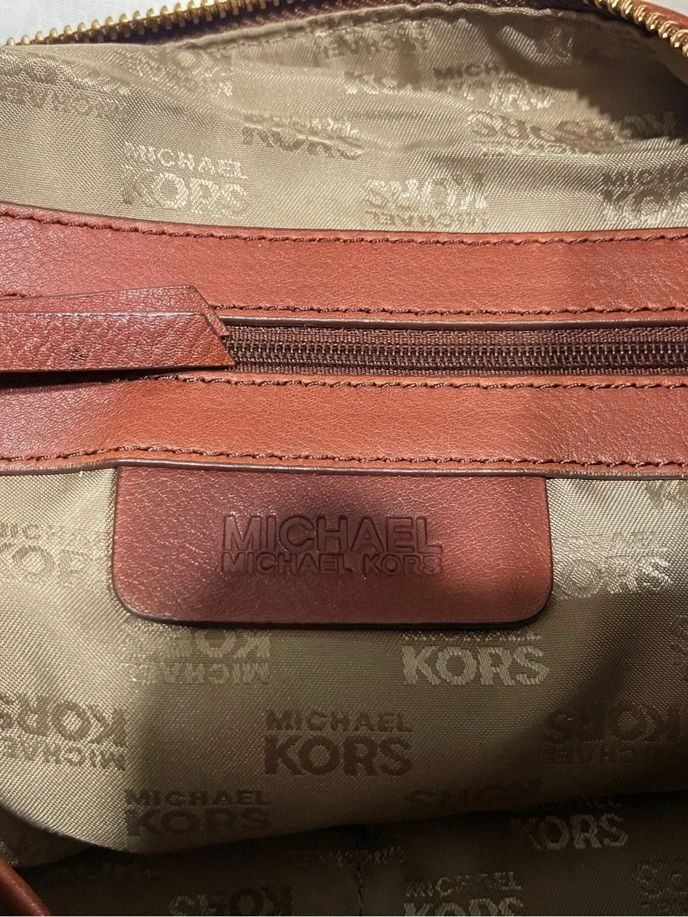 Michael Kors Patchwork Suede Shoulder Bag in Tan, Purple, Brown, Black